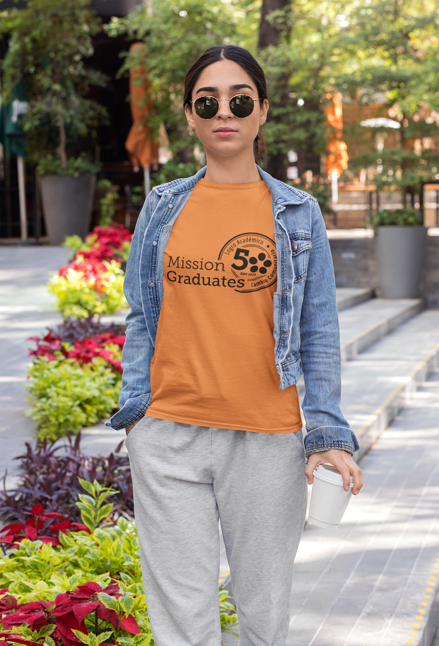 Logro Academico. Cambio Comunitario Camiseta de algodón orgánico unisex Unisex t-shirt (naranja)